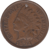 1894 USA ONE CENT - WORLD COINS - Cambridgeshire Coins