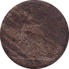 1895 FARTHING ( EF ) YOUNG HEAD - Farthing - Cambridgeshire Coins