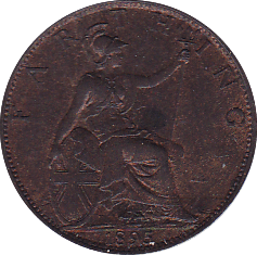 1895 FARTHING ( GEF ) - Farthing - Cambridgeshire Coins