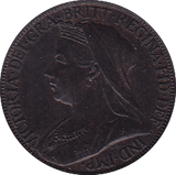 1895 FARTHING ( UNC ) SCRATCH - Farthing - Cambridgeshire Coins