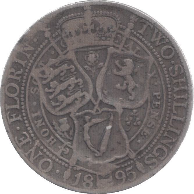 1895 FLORIN ( FINE ) 2 - Florin - Cambridgeshire Coins