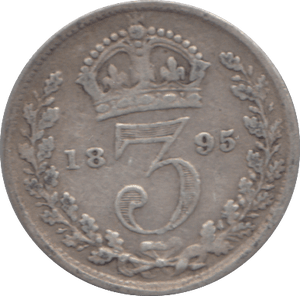 1895 SILVER THREEPENCE ( FINE ) - Threepence - Cambridgeshire Coins