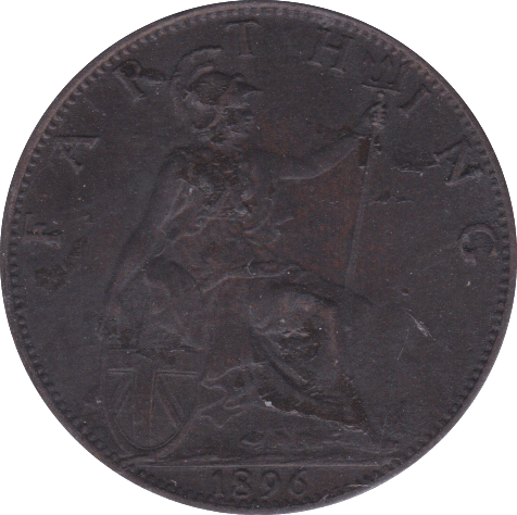 1896 FARTHING ( EF ) B - Farthing - Cambridgeshire Coins