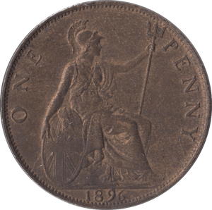 1896 PENNY ( AUNC ) - Penny - Cambridgeshire Coins