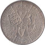 1897 FLORIN ( EF ) - FLORIN - Cambridgeshire Coins