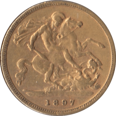 1897 GOLD HALF SOVEREIGN Half Sovereign Cambridgeshire Coins