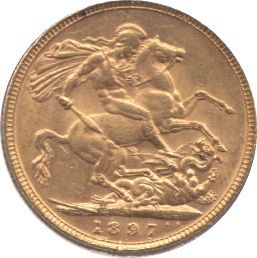 1897 GOLD SOVEREIGN ( EF ) MELBOURNE MINT - Sovereign - Cambridgeshire Coins