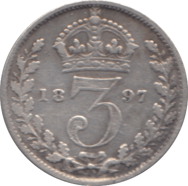 1897 MAUNDY THREEPENCE ( VF ) - Maundy Coins - Cambridgeshire Coins