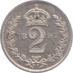 1897 MAUNDY TWOPENCE ( AUNC ) - Maundy Coins - Cambridgeshire Coins