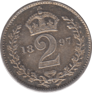 1897 MAUNDY TWOPENCE ( UNC ) - Maundy Coins - Cambridgeshire Coins