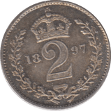 1897 MAUNDY TWOPENCE ( UNC ) - Maundy Coins - Cambridgeshire Coins