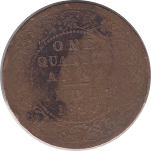 1897 ONE QUARTER ANNA BRITISH INDIA - WORLD COINS - Cambridgeshire Coins