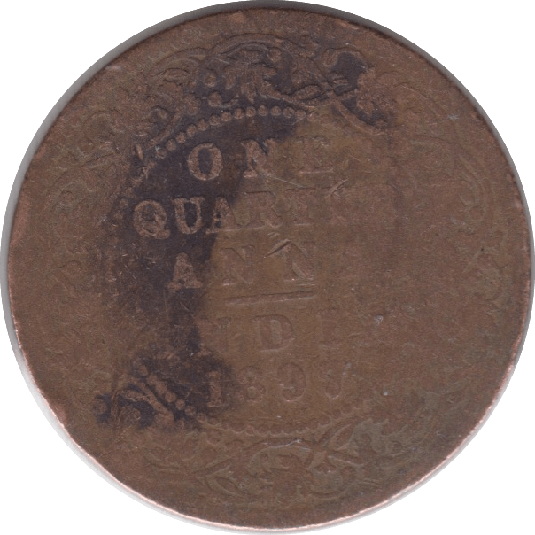 1897 ONE QUARTER ANNA BRITISH INDIA - WORLD COINS - Cambridgeshire Coins