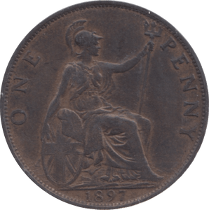 1897 PENNY ( GVF ) 2 - Penny - Cambridgeshire Coins