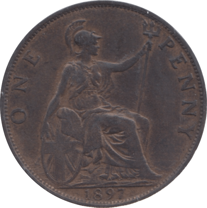 1897 PENNY ( GVF ) 2 - Penny - Cambridgeshire Coins