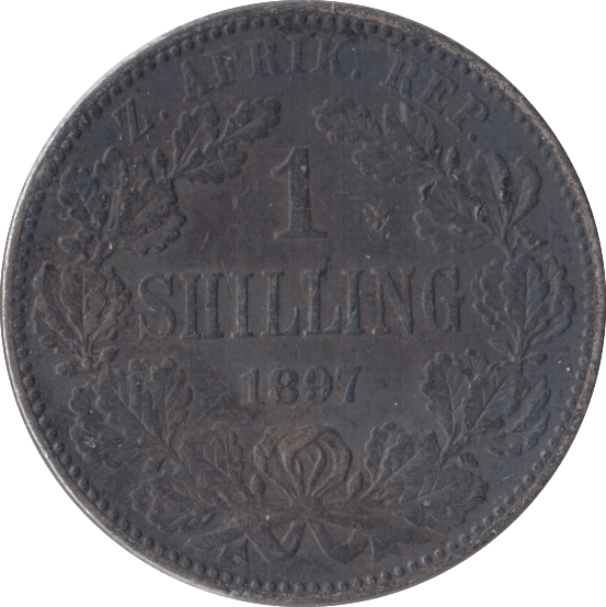 1897 SOUTH AFRICA SILVER ONE SHILLING - SILVER WORLD COINS - Cambridgeshire Coins