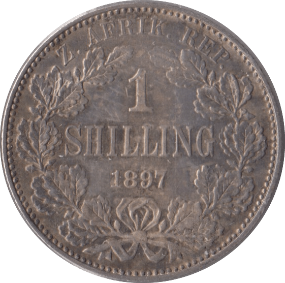 1897 SOUTH AFRICA SILVER ONE SHILLING - SILVER WORLD COINS - Cambridgeshire Coins