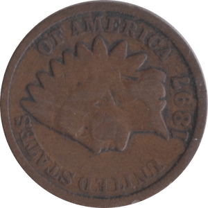 1897 USA ONE CENT - WORLD COINS - Cambridgeshire Coins