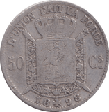 1898 50 CENTIMES BELGIUM - WORLD COINS - Cambridgeshire Coins