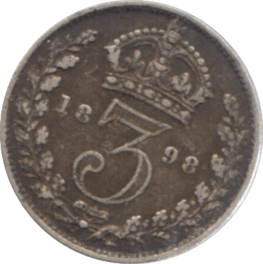 1898 THREEPENCE ( FINE ) 4 - Threepence - Cambridgeshire Coins