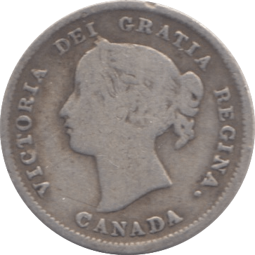 1899 CANADA SILVER 5 CENTS - SILVER WORLD COINS - Cambridgeshire Coins