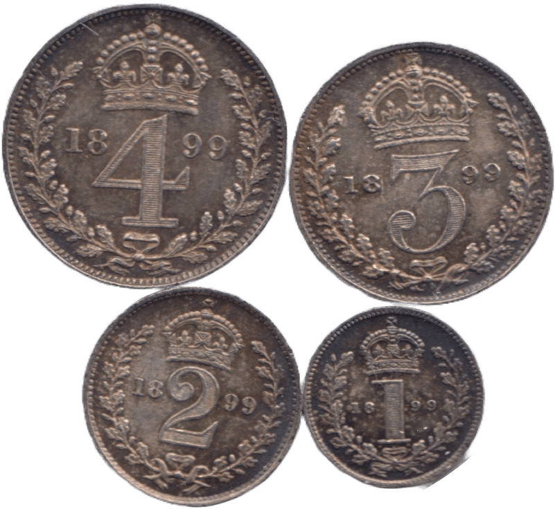 1899 MAUNDY SET VICTORIA - Maundy Set - Cambridgeshire Coins