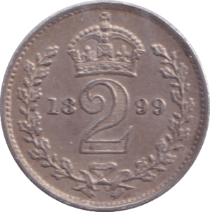 1899 MAUNDY TWOPENCE ( EF ) - Maundy Coins - Cambridgeshire Coins