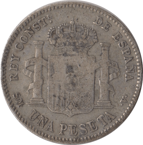 1900 SILVER 2 PESETAS SPAIN - SILVER WORLD COINS - Cambridgeshire Coins