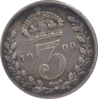 1900 SILVER THREEPENCE ( VF ) 2 - Threepence - Cambridgeshire Coins