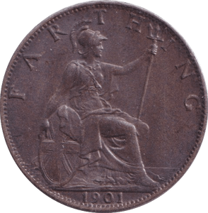 1901 FARTHING ( UNC ) - Farthing - Cambridgeshire Coins