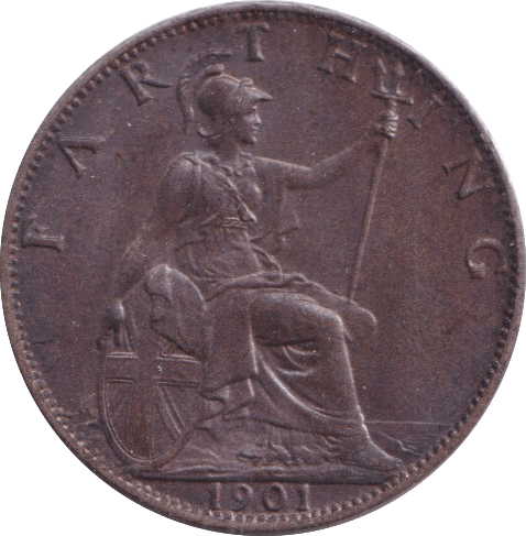 1901 FARTHING ( UNC ) - Farthing - Cambridgeshire Coins