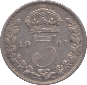 1901 MAUNDY THREEPENCE ( VF ) - Maundy Coins - Cambridgeshire Coins