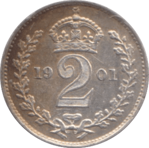 1901 MAUNDY TWOPENCE ( EF ) REF 22 - Maundy Coins - Cambridgeshire Coins