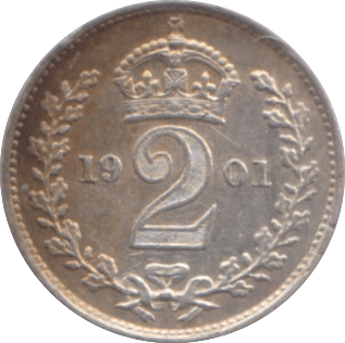 1901 MAUNDY TWOPENCE ( EF ) REF 22 - Maundy Coins - Cambridgeshire Coins