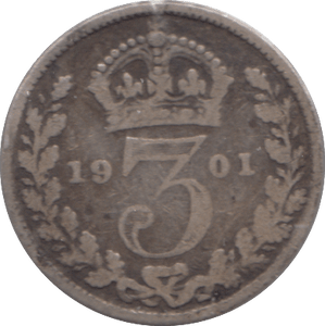 1901 SILVER THREEPENCE ( FINE ) - Threepence - Cambridgeshire Coins