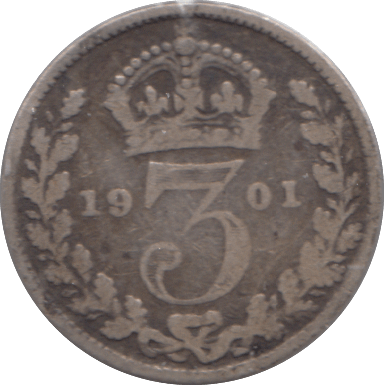 1901 SILVER THREEPENCE ( FINE ) - Threepence - Cambridgeshire Coins