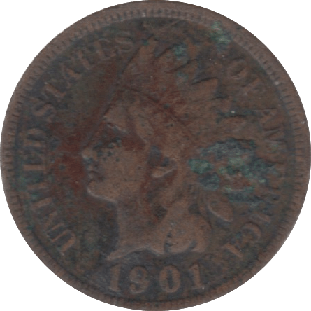 1901 USA ONE CENT - WORLD COINS - Cambridgeshire Coins