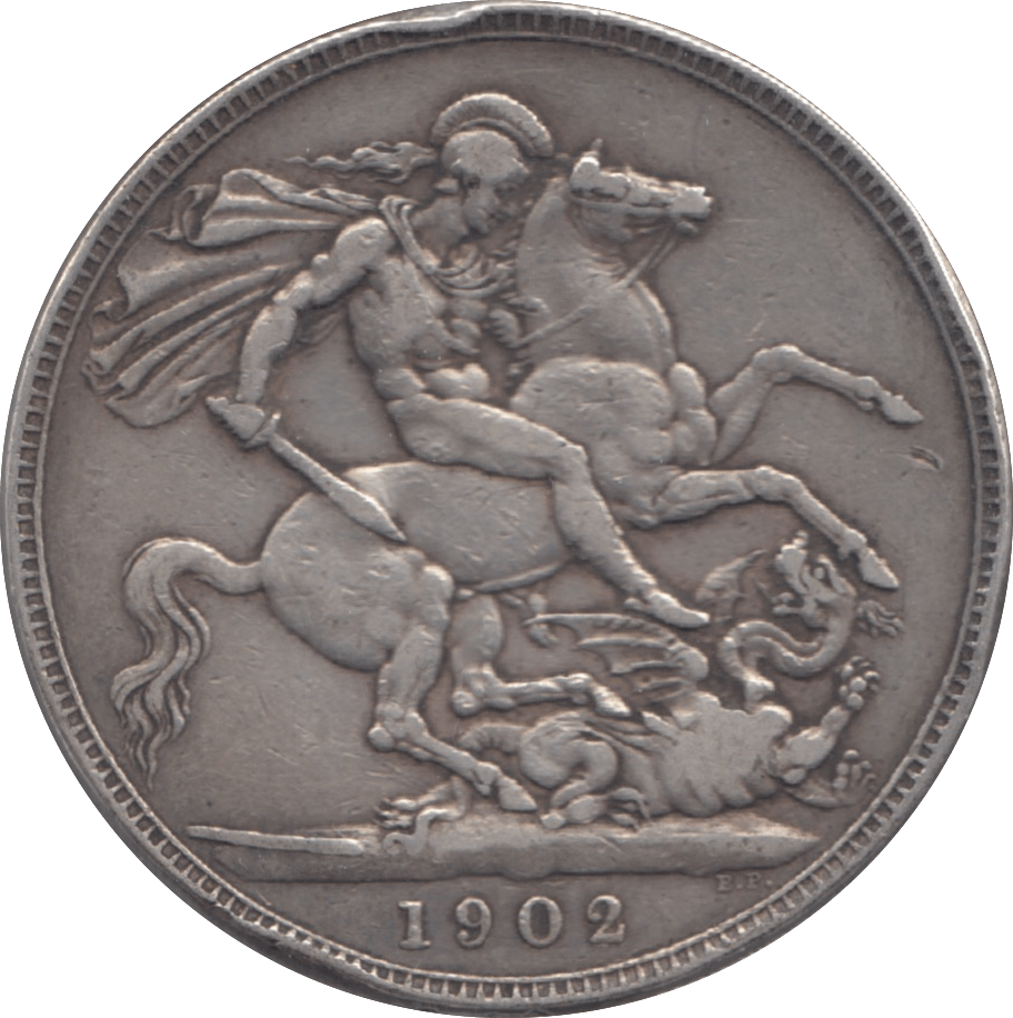 1902 CROWN ( VF ) B - Crown - Cambridgeshire Coins
