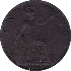 1902 FARTHING ( GEF ) - Farthing - Cambridgeshire Coins