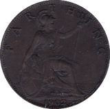 1902 FARTHING ( GEF ) - Farthing - Cambridgeshire Coins