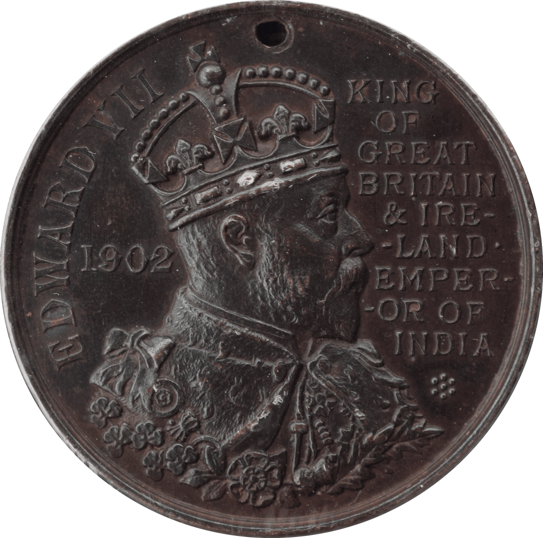 1902 KING EDWARD CORONATION MEDALLION - OTHER TOKENS - Cambridgeshire Coins