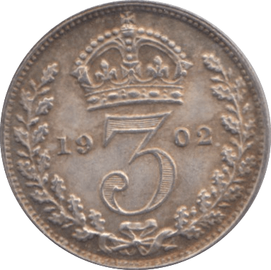 1902 MAUNDY THREEPENCE ( AUNC ) 24 - Maundy Coins - Cambridgeshire Coins