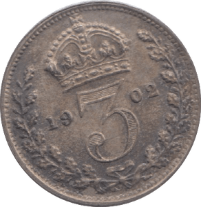 1902 MAUNDY THREEPENCE ( UNC ) 4 - Maundy Coins - Cambridgeshire Coins