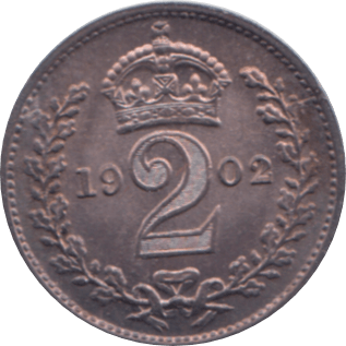 1902 MAUNDY TWOPENCE ( UNC ) - Maundy Coins - Cambridgeshire Coins