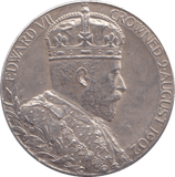 1902 SILVER CORONATION KING EDWARD VII QUEEN ALEXANDRA MEDALLION - MEDALS & MEDALLIONS - Cambridgeshire Coins