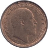 1902 THIRD FARTHING ( BU ) - One Third Farthing - Cambridgeshire Coins