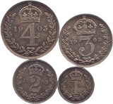 1903 MAUNDY SET EDWARD VII - Maundy Set - Cambridgeshire Coins