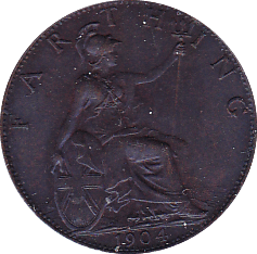 1904 FARTHING ( UNC ) - Farthing - Cambridgeshire Coins