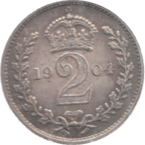 1904 MAUNDY TWOPENCE ( AUNC ) - Maundy Coins - Cambridgeshire Coins