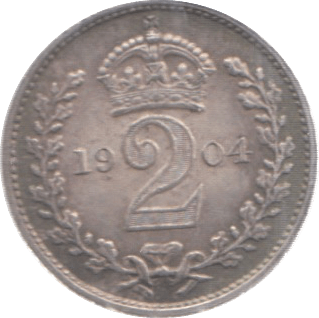 1904 MAUNDY TWOPENCE ( AUNC ) - Maundy Coins - Cambridgeshire Coins